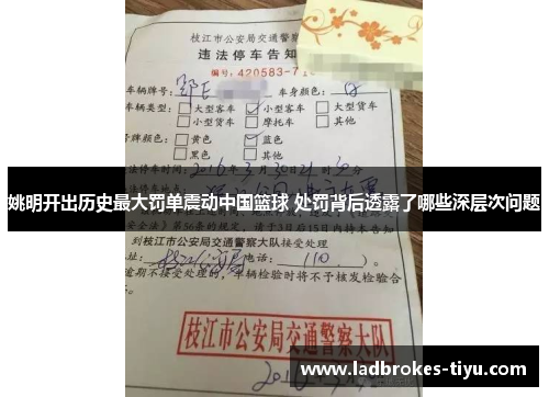 姚明开出历史最大罚单震动中国篮球 处罚背后透露了哪些深层次问题
